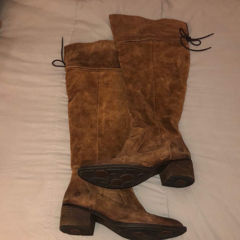 Born Gallinara Rust distressed Suede boots